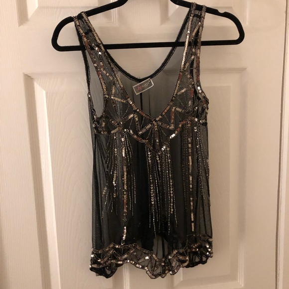 Lipsy London beaded and sequined Top . - Picture 1 of 6